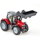 Traktor Massey Ferguson z przednią ładowarką model metalowy SIKU S1484